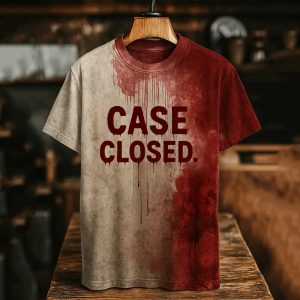 Case Closed Bloody Art Print Printed T-shirt