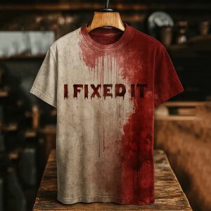 I Fixed It Bloody Art Print Printed T-shirt 1 I Fixed It Bloody Art Print Printed T-shirt