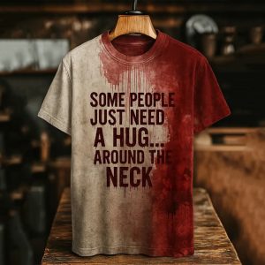 Some People Just Need A Hug Around The Neck Bloody Art Shirt