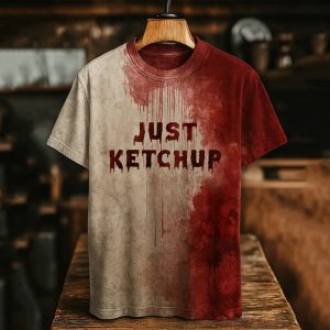 Just Ketchup Bloody Art Print Printed T-shirt 1 Just Ketchup Bloody Art Print Printed T-shirt