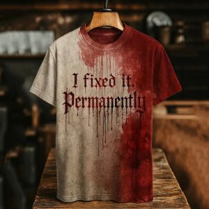 I Fixed It Permanently Blood Art Shirt