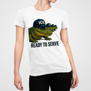 Ready to Serve Alligator Alcatraz wearing ICE Hat Shirt 2 Ready to Serve Alligator Alcatraz wearing ICE Hat Shirt